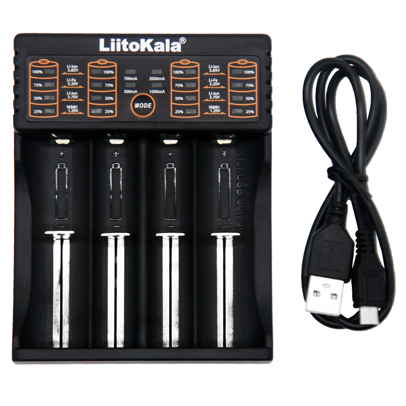 LiitoKala Lii-100B lii100 lii202 lii402 lii500 lii600 lii-500s Battery Charger: green