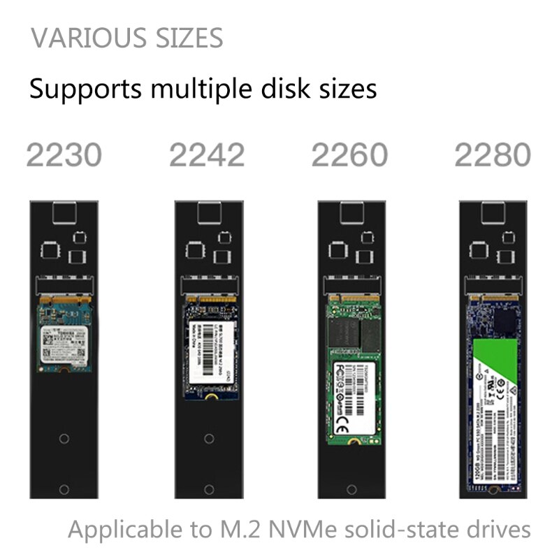 Dual Protokoll M.2 SSD fallen Unterstützung M2 NVMe Sata SSD Disk mit Fan Für PCIe M und B + M schlüssel USB C 10Gbps 62KA