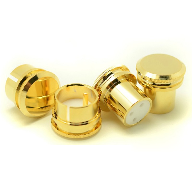 4pcs/lot Noise Stopper Gold Plated Copper XLR Plug Caps, XLR Protect Cap Noise Stopper