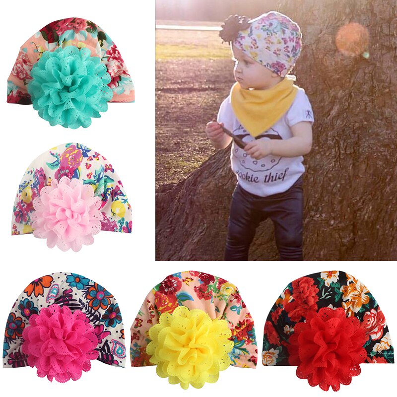7 kleuren Baby Hoofdbanden Tulband Hoofdband Voor Meisjes Stretchy Beanie Hoed Hoofddeksels Baby Haar Accessoires Tulband