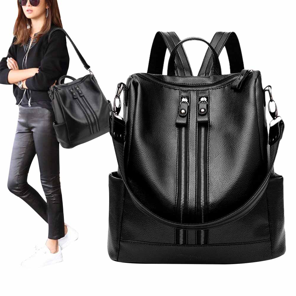 Woman Backpack Youth PU Leather Backpacks for Teenage Girls Female School Shoulder Bag