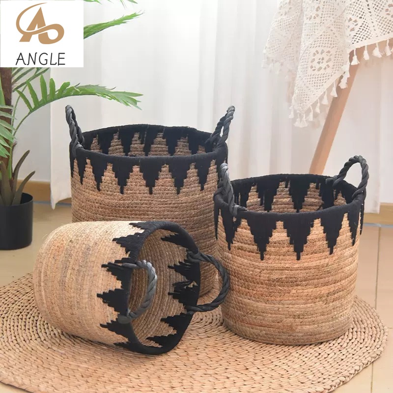 Großer Pflanzgefäß aus natürlichem Seegras, Abdeckung für Blumentöpfe, Pflanzgefäße für den Innenbereich, Blumentöpfe, gewebter Korb, Canasto Decorativo Home Garden Deco