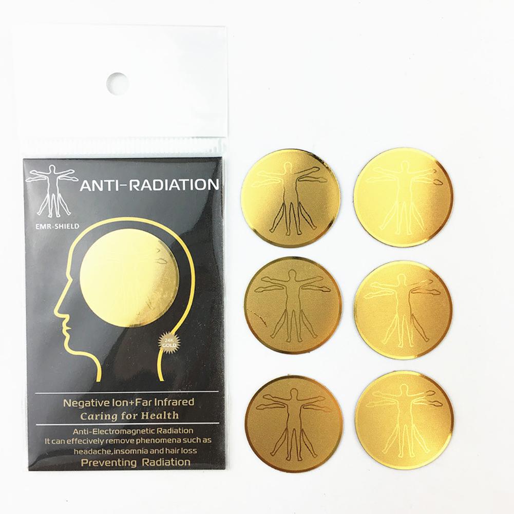 6 uds. Teléfonos móviles Protector Anti radiación pegatina bloqueador de iones negativos Reduce la radiación 99% Protector para ordenador portátil