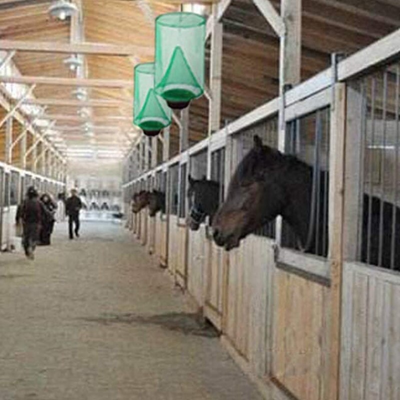 8PCS Ranch Fly Trap, Flay Catcher, Most Effective Trap Ever Made with Food Bait Flay for Outdoor, Farms and Park