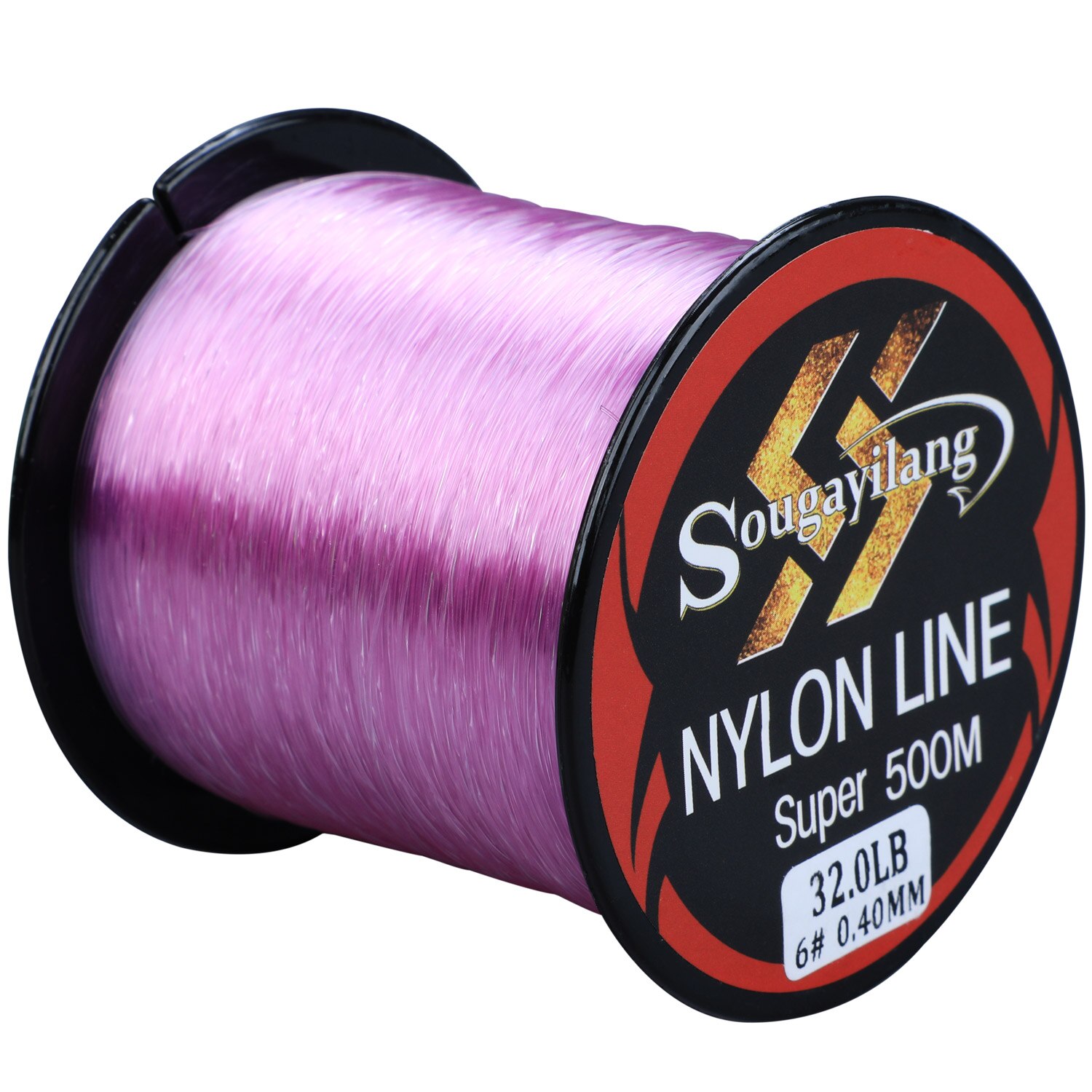 Sougayilang 500m nylon fiskesnøre 11-36.3lb fiskeline fører line synkende line fiskeline glat pesca: Violet / 11.0lb 0.18mm