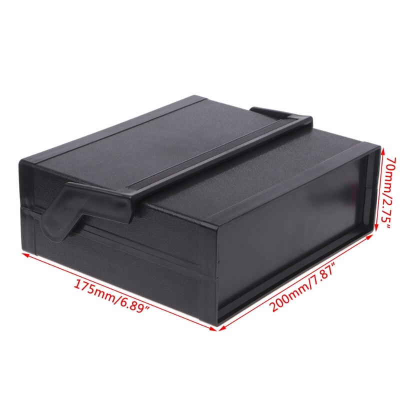 Caja de plástico impermeable para proyectos, caja negra, x 70mm
