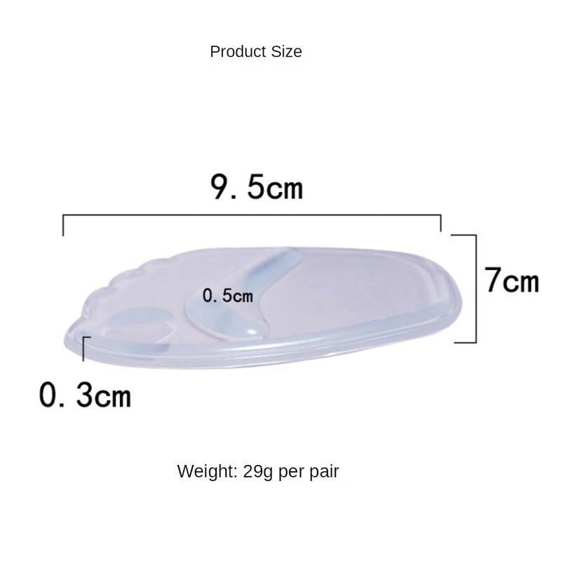 Soletta in gel di silicone avampiede solette per scarpe tacco contralto soletta ortopedica morbida protezione antiscivolo per i piedi cuscini per i piedi sollievo dal dolore