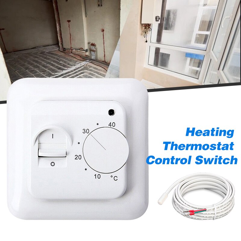1PC Electric UnderFloor Heating Thermostat Controller Switch Floor Sensor Regulator Warm Temperature Controller