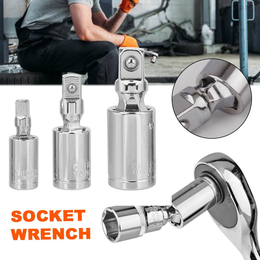 Ensemble de clé à douille universelle 1/4 "3/8" 1/2 "adaptateur de prise de barre d'extension d'angle à cliquet