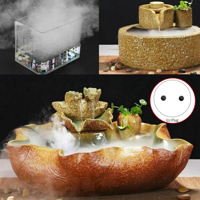 Ultrasonic Mist Maker Fogger Water Fountain Pond Atomizer Air Humidifier EU Plug