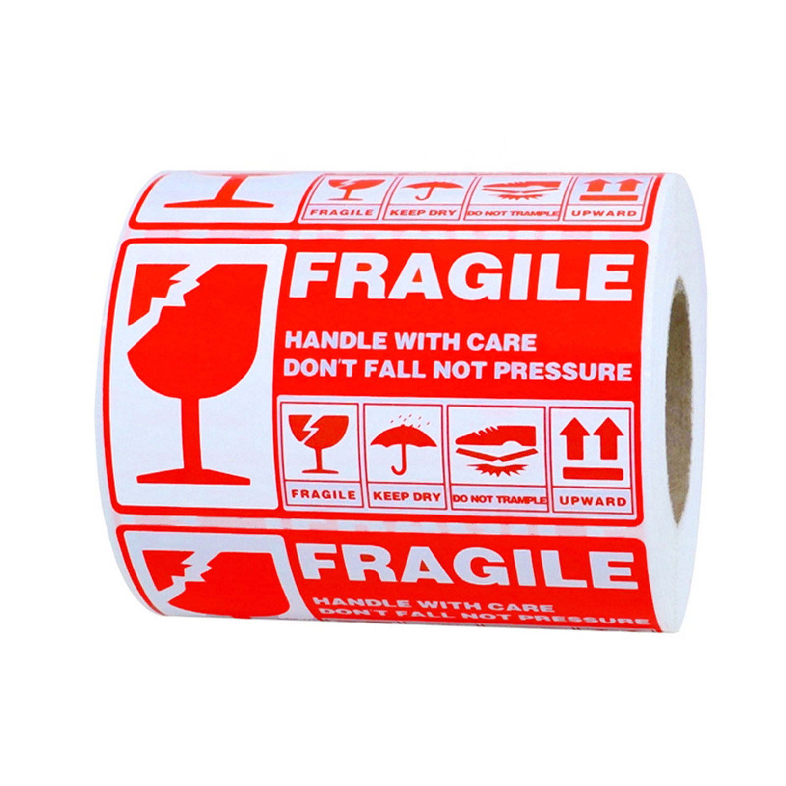 300sheets/roll Warning Practical Moving Adhesive Goods Decoration Notice Express Handle With Care Label Fragile Sticker