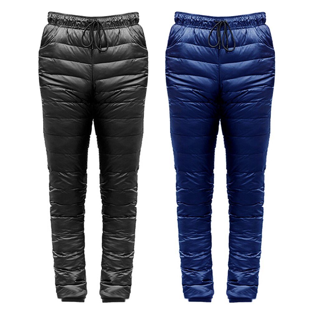 Winter Down Pants Outdoor Camping Skiing Pants Thicken Waterproof Trousers S-5XL Men Women Down Pants
