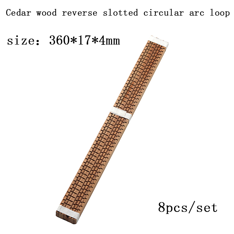 8 unids/set tira de encuadernación de guitarra dentro de caoba africana/Cedro muesca inversa forro de incrustación borde de guitarra embellecedor: YELLOW