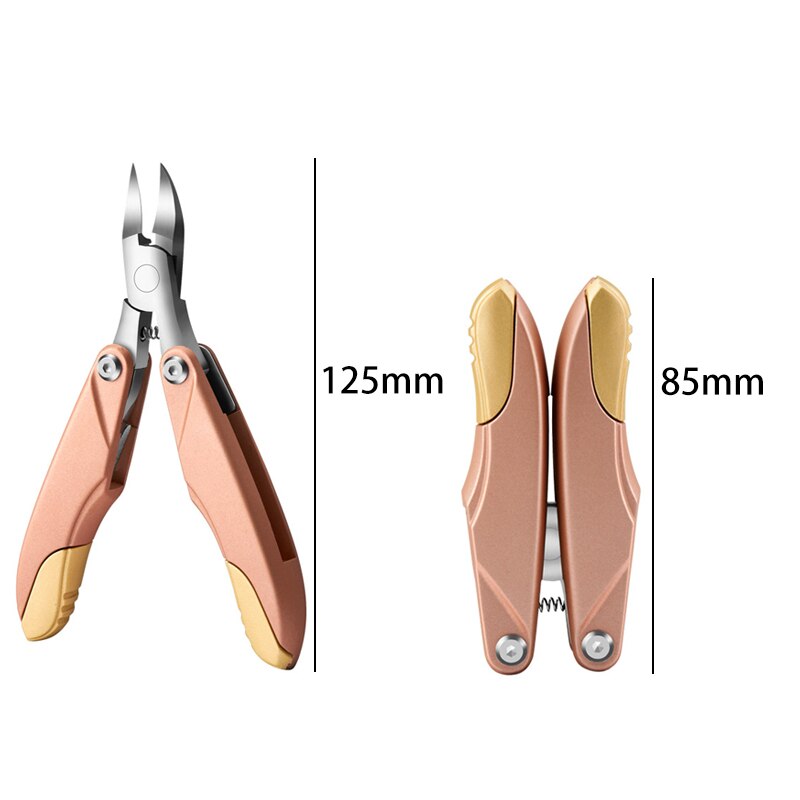 1Pc Dikke Nagelknipper Rvs Teen Nagel Nipper Pedicure Vouw Cutter Voor Hard Nail Trimmer Manicure gereedschap