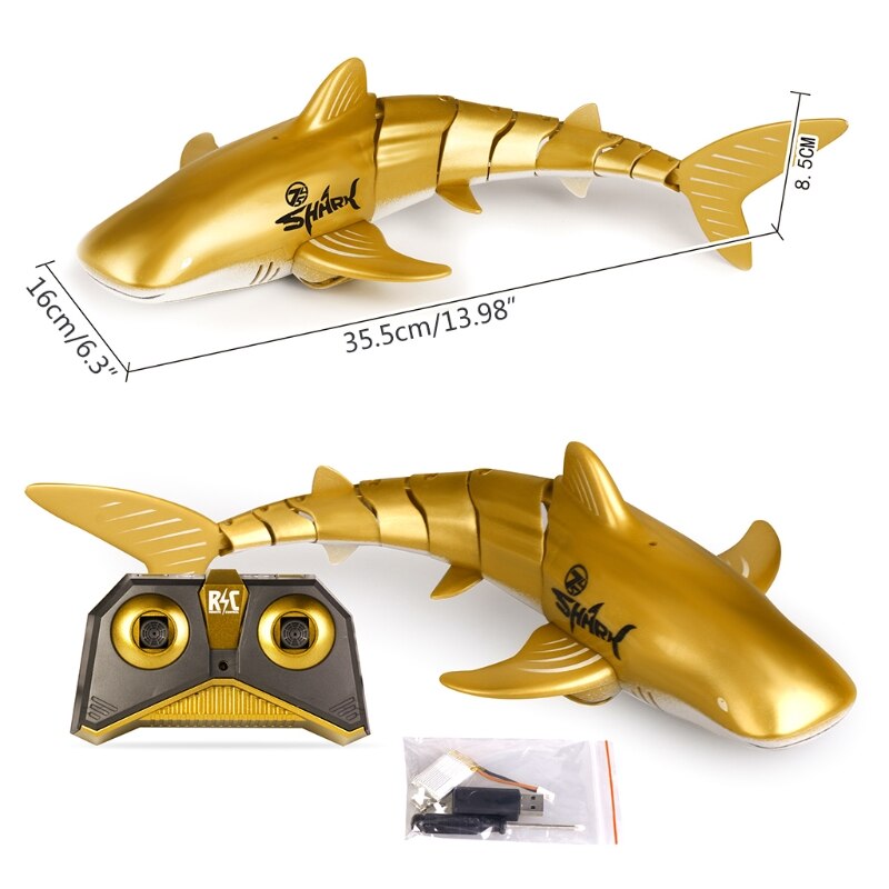 Kinderen Model Boot Afstandsbediening Kinderen Speelgoed Golden Shark Voertuig Onder Water Kinderen Beste Speelgoed N0HD