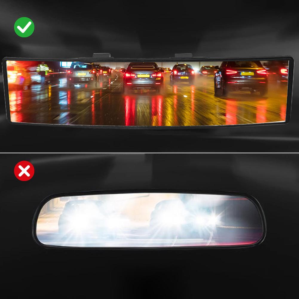 Car Interior Curved Rearview Mirror Increase Vision Field Reduce Blind Spots Universal Car Anti-glare Panoramic Rearview Mirror