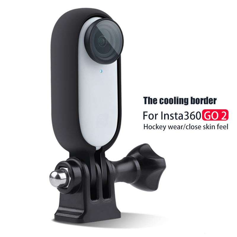 Beschermende Frame Border Case Mount Installlation 1/4 Schroef Gat Verstelbare Hoek Beugel Voor Insta360 Go2 Duim Accessoires