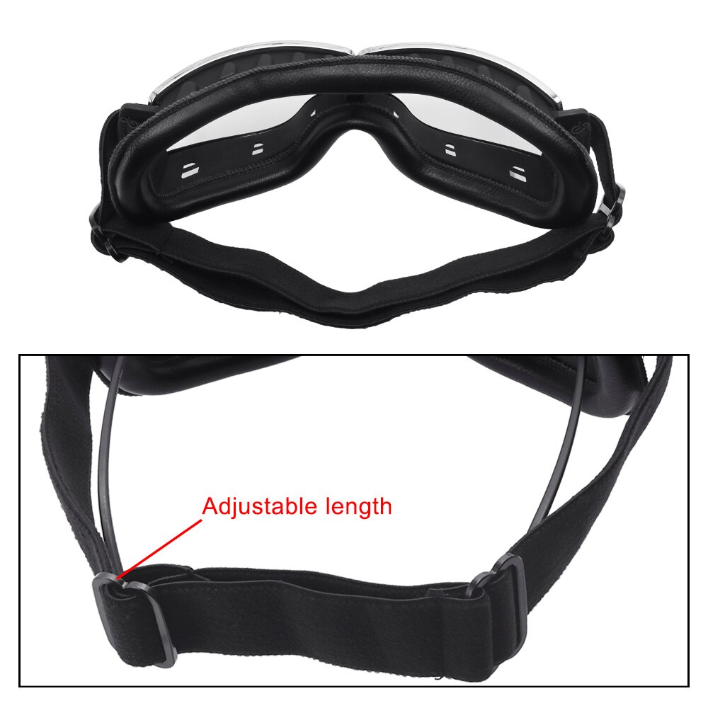 Leepee steampunk hjelm briller vintage motorcykel briller motorcykel briller beskyttelsesudstyr vindtæt motocross brille maske