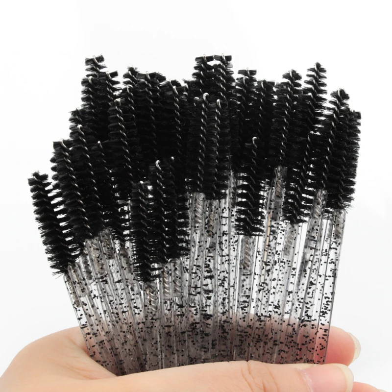 5/25/50pcs Mascara Wands Applicator Cosmetics Eyelash Brush Comb Crystal Eyelash Brushes Makeup Beauty Eye Brush