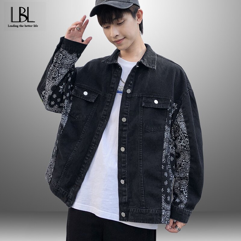 Mens Spring Cotton Denim Jackets Casual Cowboy Streetwear Spring Autumn Thin Slim Chinese Style Coats Single-Breas Tops 2022