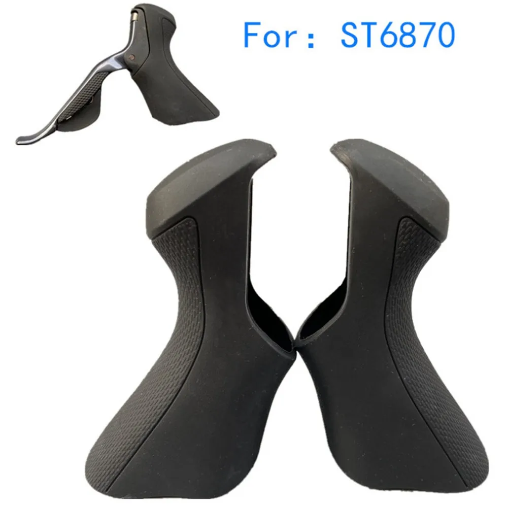 Cubiertas de palanca de cambios de freno de bicicleta de carretera, Protector de mangas de mango de bicicleta de goma para Shimano para Ultegra Di2 ST-6870, accesorios de ciclismo