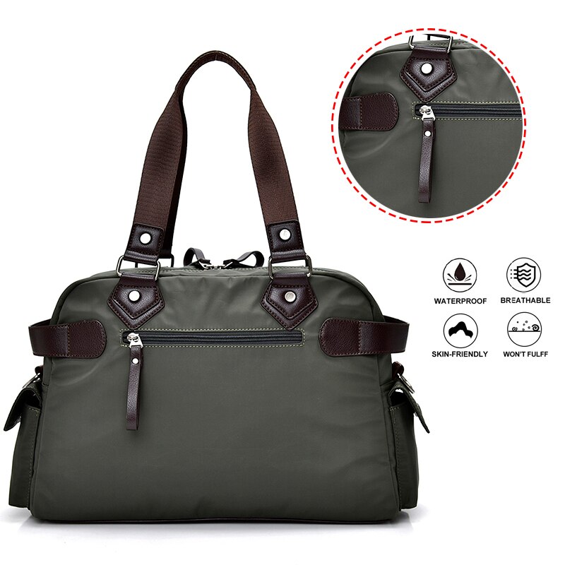 Manliga väskor nylon portfölj messenger bag för män kvinnor solid laptopväska stor kapacitet skolväska affärshandväska unisex