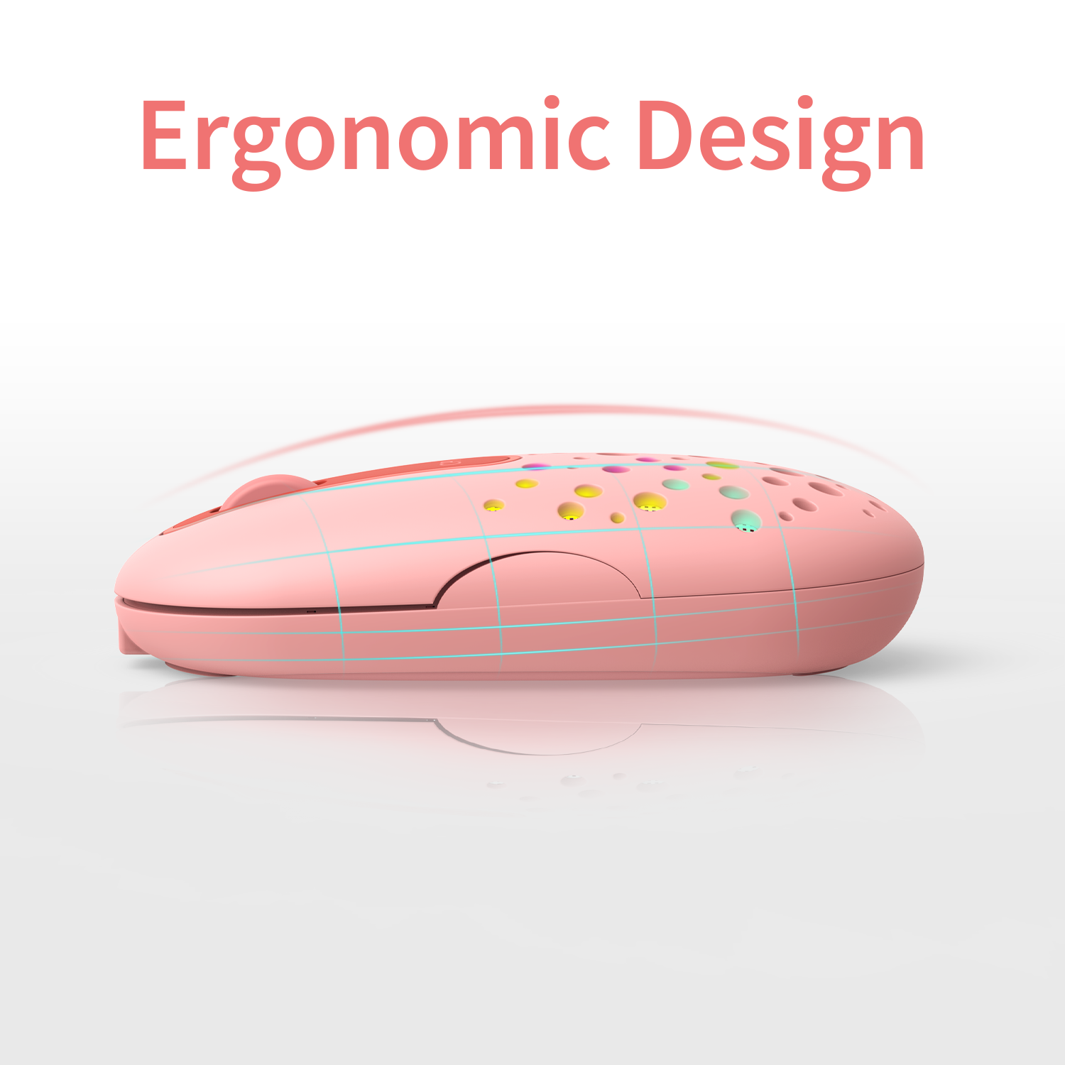 Jelly Comb – souris sans fil LED, couleur changeante, avec coque en nid d&#39;abeille, Rechargeable, fine, silencieuse, pour ordinateur portable