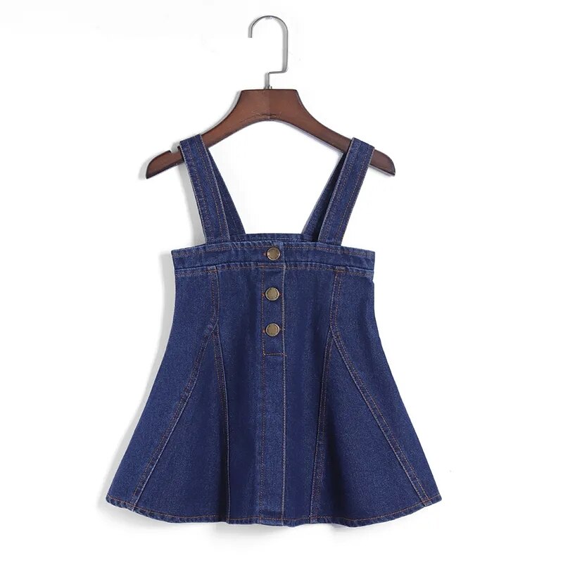Jupes courtes en Denim pour filles, jupes à bretelles pour enfants,