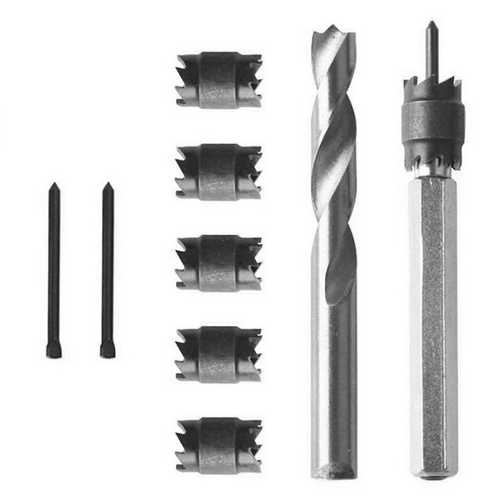 Spot Weld Drill Bits Remover Metal Sheet Hole Punch Set Stainless Metal Industrial Welding Drilling Tool Fittings 9PCS