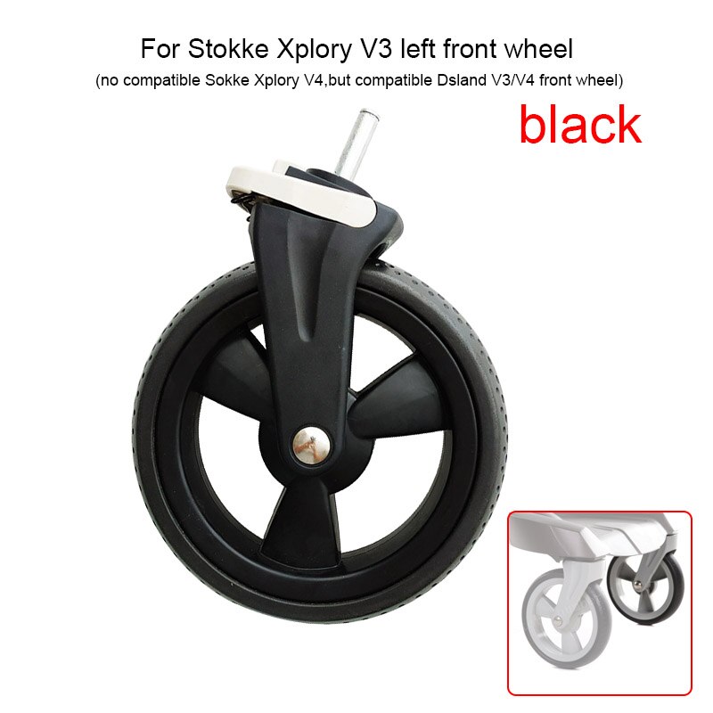 Barnevogn hjul kompatible med dsland serien stokke hjul xplory  v3 v4 v5 v6 baby trille hjul babyvogn barnevogn tilbehør: V3-1 foran -l1