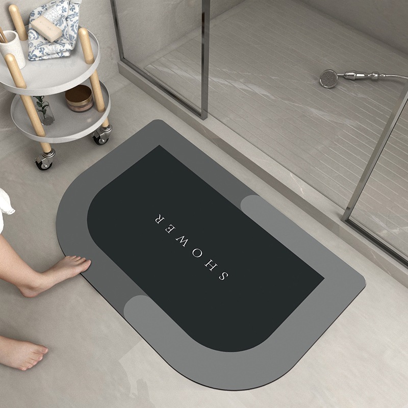 Alfombra de ducha de baño súper absorbente, juego de alfombras y alfombrillas de baño de secado rápido, alfombra antideslizante para puerta de baño, cocina, hogar, a prueba de aceite