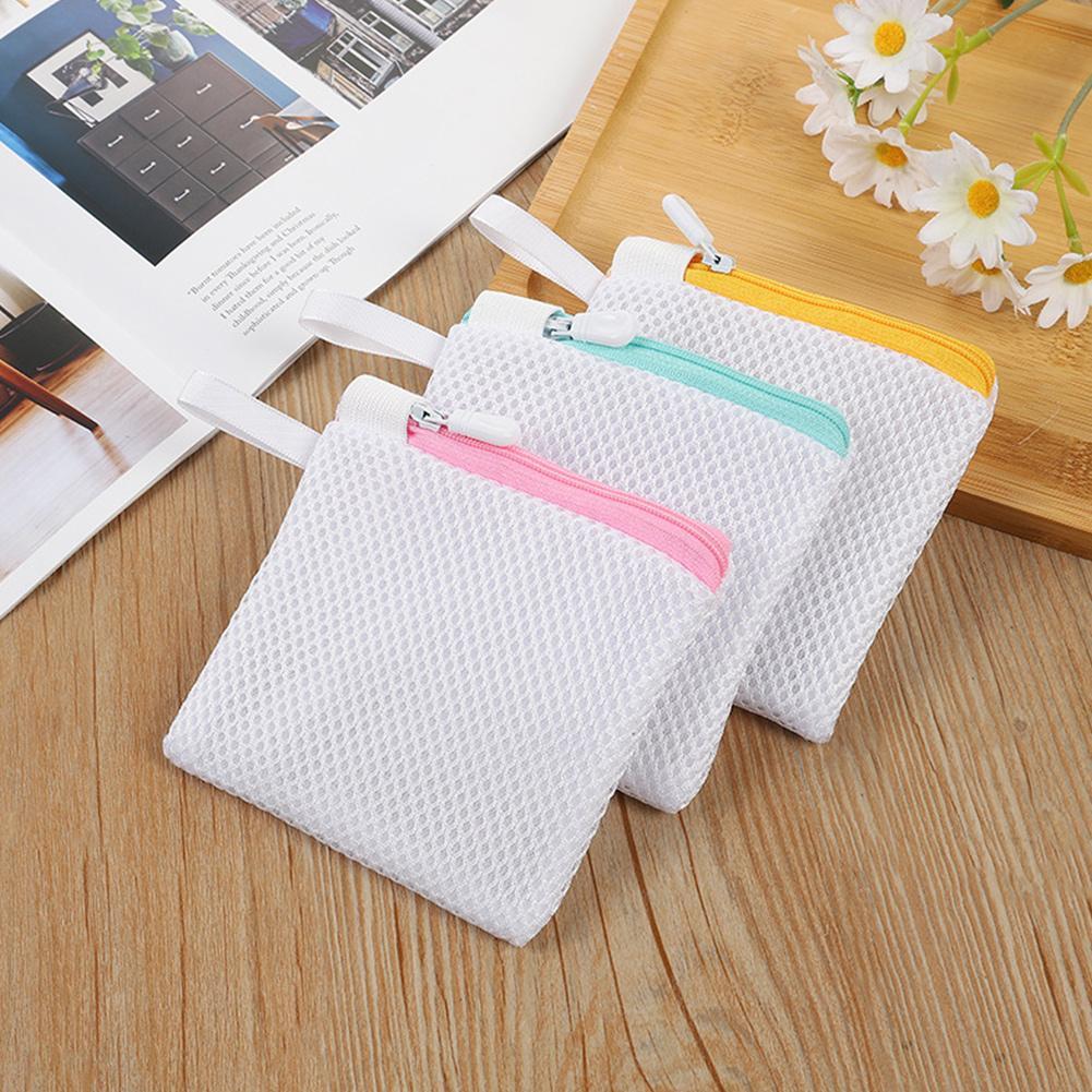 Mini bolsa de malla para lavado de ropa, accesorios de viaje, 12x12cm, 1 unidad