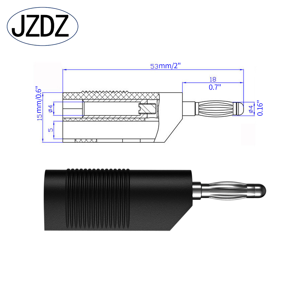 Jzdz 5 Stuks 4Mm Koperen Vernikkelde Bananenplug Geplaatst 4Mm Bananenplug Connector Stapelbare Schroef Fixatie J.10032