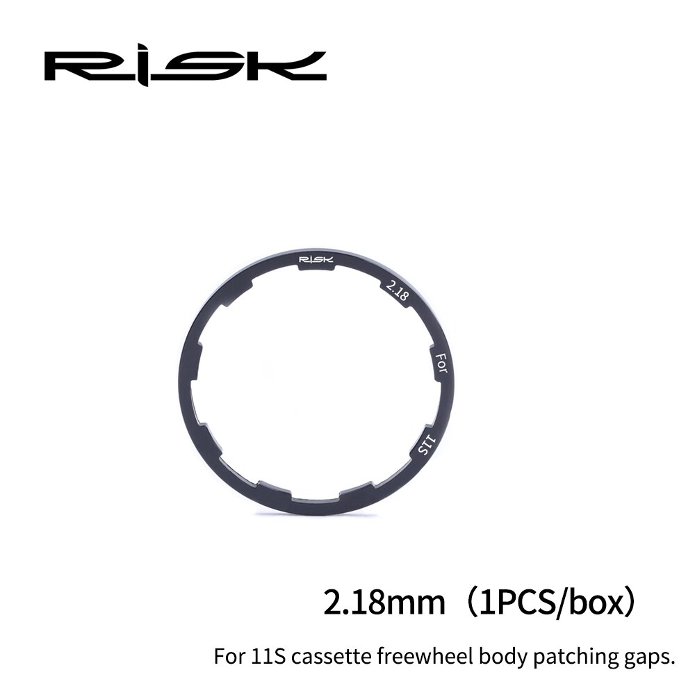 Risk cykel nav afstandsstykker mtb mountain road cykelvasker kassette svinghjul friløbsskive 1/1.5/2/1.85mm 10s 11 speed adapter: 1pc 2.18mm