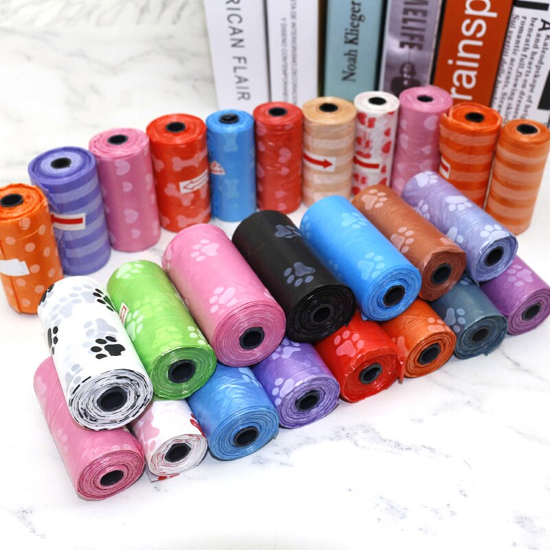 10 Rolls 150 Pcs Biodegradable Garbage Bags Printing Dog Waste Poop Bag Pick Up Clean Bag Garbage Bag Holder Outdoor Travel: Default Title