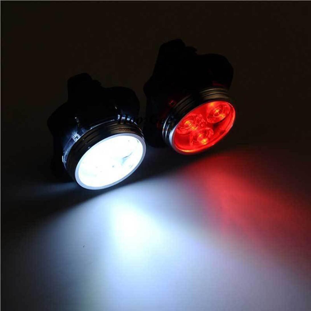Bright Cycling Bicycle Bike 3 Led Head Front Light 4 Modes Usb Rechargeable Tail Clip Light Lamp Waterproof #20
