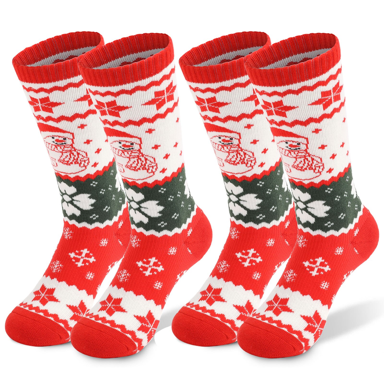 LIXADA 2 Pairs Children Sports Socks Ski Socks Kids Thick Knit Winter Athletic Knee-high Stockings For Ski Cycling: Type 8 / S