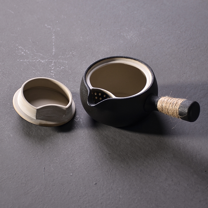 Tangpin japansk svart porslin keramiska tekannor tekanna kinesisk kung fu tekanna drinkware 500ml