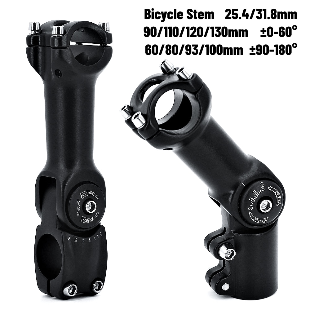 Potence De Vélo Relevable 25,4/31,8 Mm - Alliage Aluminium - Guidon VTT/Route