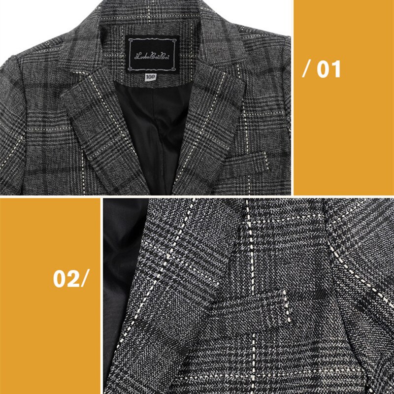 Costume à carreaux pour enfants, veste, Blazer, pantalon, tenue de smoking formelle pour garçons, Costumes de fête de mariage pour enfants et adolescents