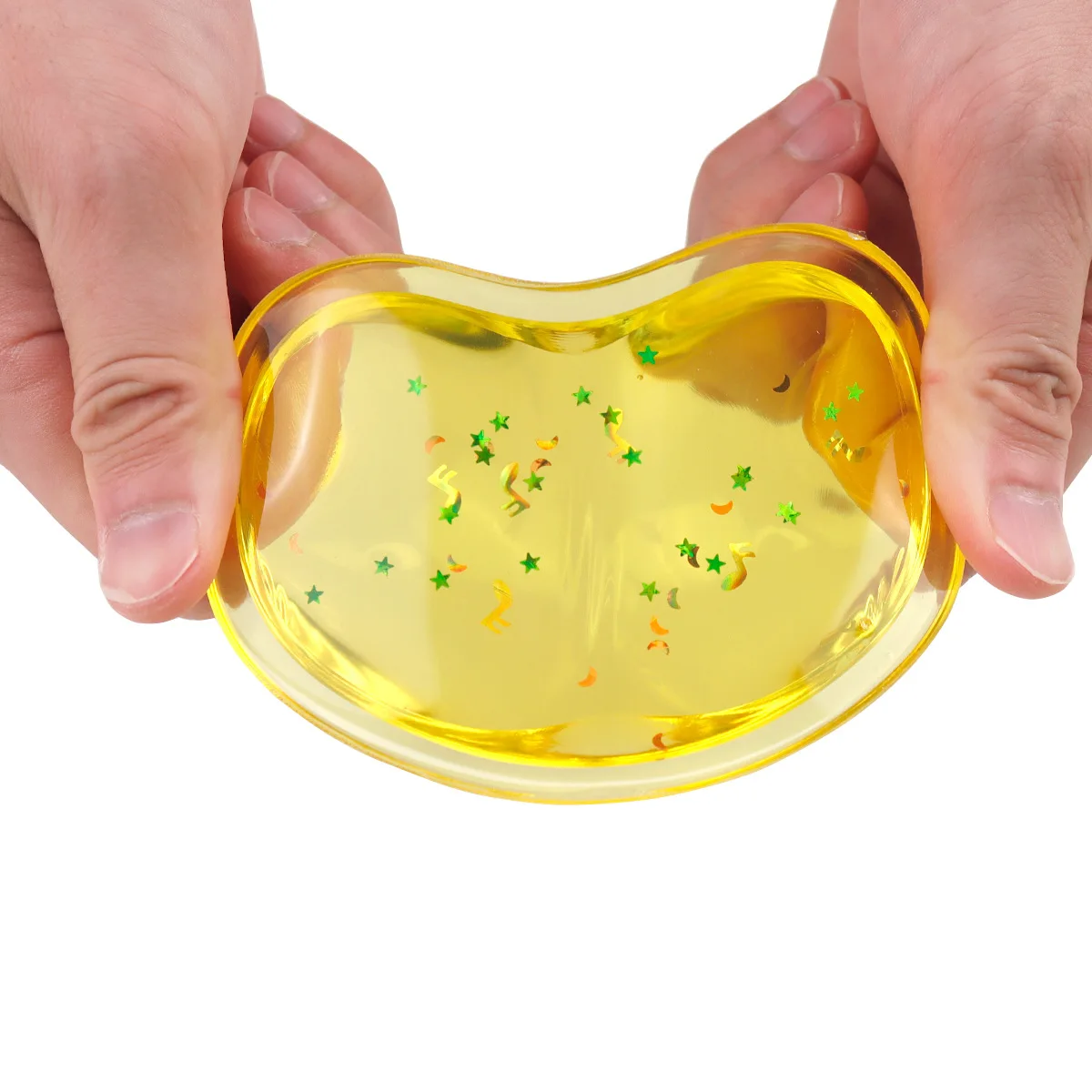 Crystal Wrist Guard Wavy Comfort Gel Computer Mouse Hand Wrist Rests Support Cushion Pad Silicone Heart-shaped Wrist Pad: light green