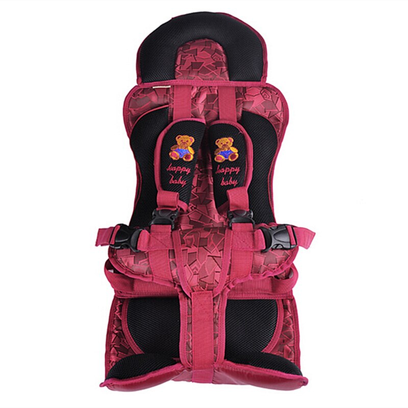 Red and Coffee Color Plus Size Portable Baby Safety Seat for 9-40KG Kids, Children Thickening Sitting Cushion Chair Mat Covers: red