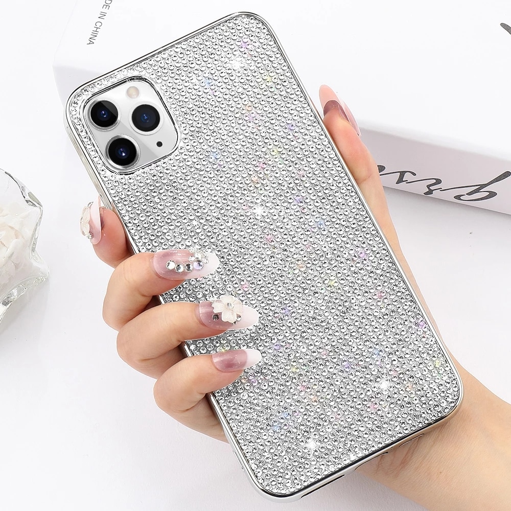 Nuova custodia con strass Glitter Bling per Iphone 13 11 12 Pro Max X XR XSMAX 6 6S 8 7 Plus custodia in cristallo SE2020