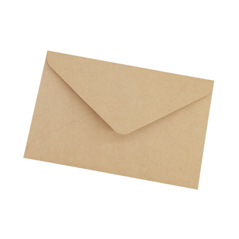 (100 Pieces/Lot) 16*11cm Simple Retro Kraft Paper Envelope White Paper Greeting Card Envelopes