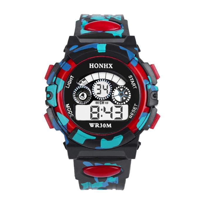 Kinderen Led Digitale Waterdicht Horloge Jongens Meisjes Sport Horloges Siliconen Rubber Horloge Kids Casual Horloge Cadeau # Cl: Q