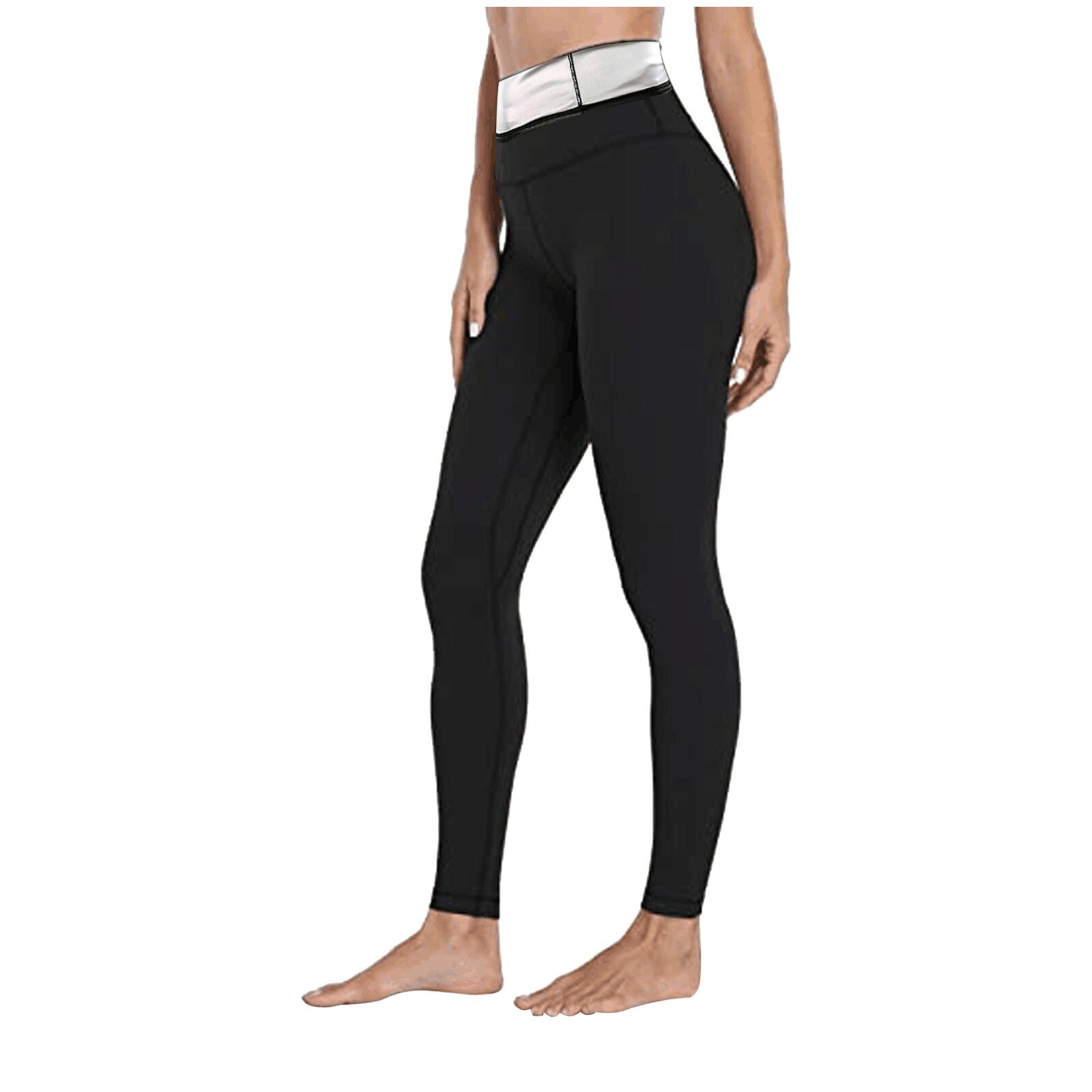 Pantalones de sudor para mujer, pantalones de sudoración adelgazante, mallas cómodas de neopreno deportes térmicos: S