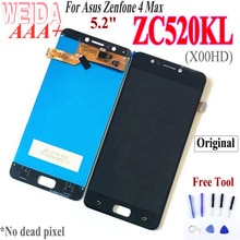 WEIDA originele Voor Asus ZenFone 4 MAX ZC520KL X00HD Lcd Touch Screen Digitizer Vergadering Frame Vervanging Gratis Tools
