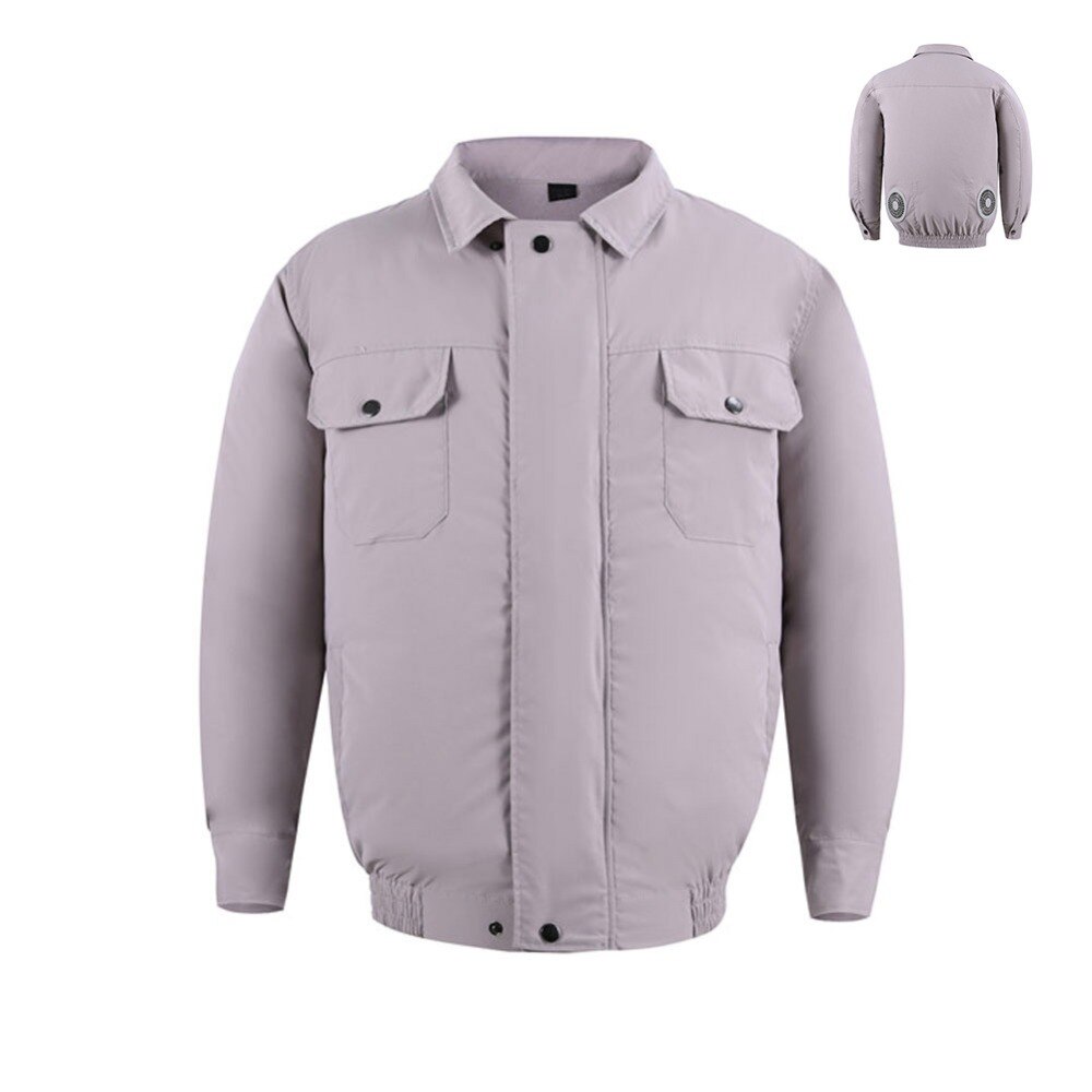 Chaqueta de refrigeración para exteriores para hombre, ropa de aire acondicionado, protección solar, resistente al desgaste, para trabajo y construcción, Verano: khaki / S M