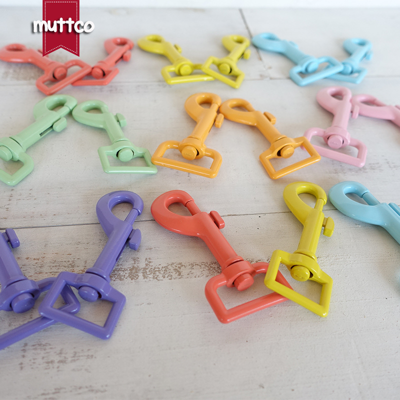 Metal Colourful dog Clasp Kirsite hook buckle hardware for 20mm and 25mm webbing DIY Dog Leash parts 7 colours