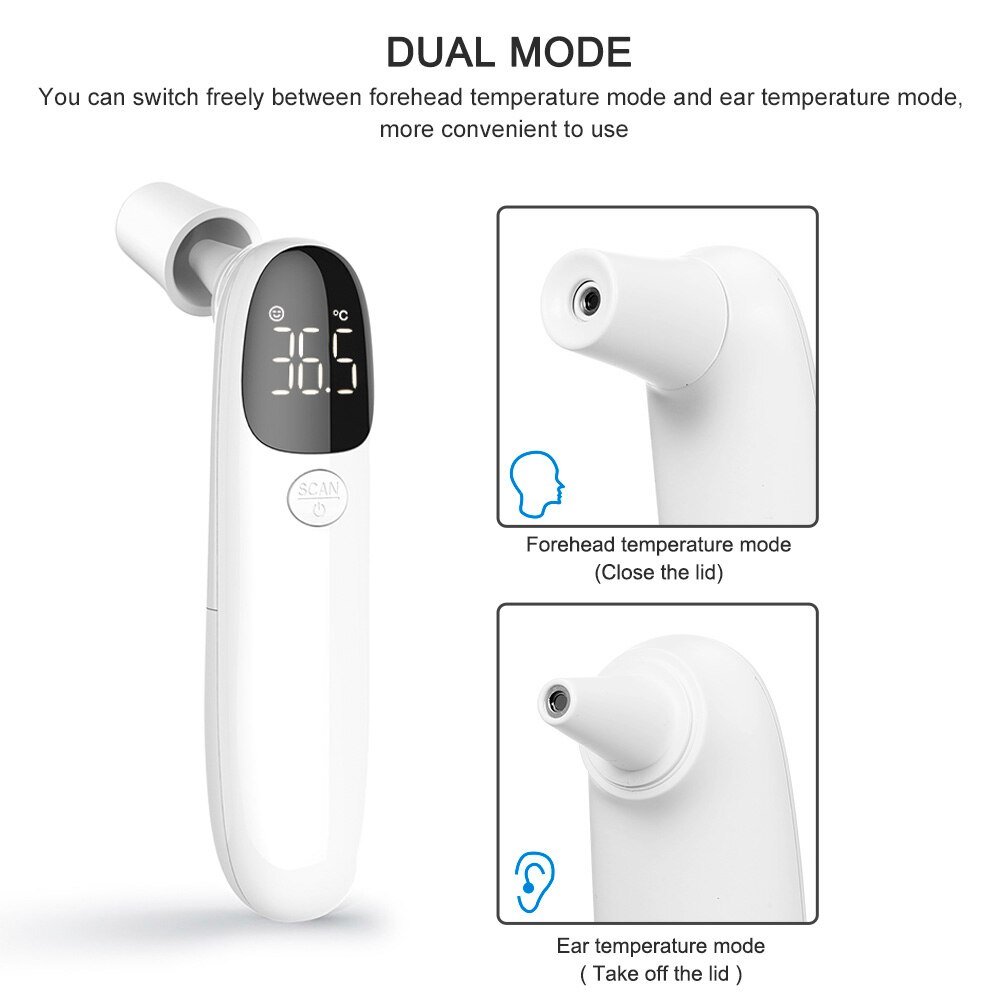 LCD Display Digital Thermometer Dual-mode Infrared Measure Temperature Meter Non-contact Termometro For Kids Adults